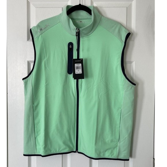 NWT RLX Ralph Lauren Eastward Ho Green Zip Up Vest - Picture 1 of 3